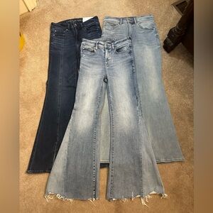 American Eagle Festival flare leg jeans, Express  flare leg jeans. 4 Short, NWT